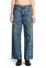 wide leg painted jeans