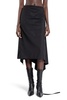 ylva midi wrap skirt in wool twill