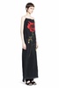 ALEXANDER MCQUEEN Black Multicolor Printed Chiffon Evening Dress for Women