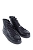 raven high-top sneakers in grained shiny calfksin