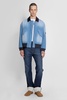 Loewe Blue Washed Effect Zipped Cotton Bomber Jacket Men