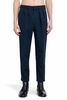 double cotton satin semi sartorial pants