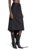 ylva midi wrap skirt in wool twill