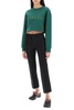 Lanvin Cropped Sweatshirt With Embroidered Logo Patch Women