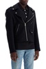 Balmain Wool Felt Biker Jacket In