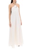 JIL SANDER Elegant White Maxi Dress with Integrated Necklace for Women, SS24 Collection