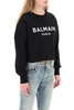 Balmain Cropped Sweatshirt With Flocked Logo