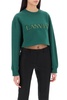 Lanvin Cropped Sweatshirt With Embroidered Logo Patch Women