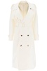 BURBERRY Silk Twill Trench Coat with B-Buckle Belt