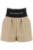 Alexander Wang Cotton And Nylon Shorts With Branded Waistband