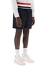 THOM BROWNE Nautical Blue Wool Bermuda Shorts for Men with Elastic Waistband - SS24