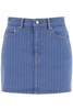 Ganni "Striped Overdyed Denim Mini