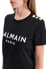 Balmain Logo T Shirt With Buttons