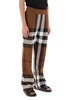 Wide Leg Checkered Trousers