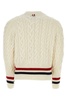 Thom Browne Man Ivory Cashmere Cardigan