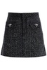 Self Portrait Textured Denim Mini Skirt