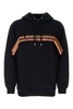 Black Cotton Stretch Sweatshirt