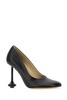 Toy contrast-sole leather heeled courts