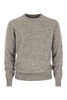 BRUNELLO CUCINELLI Men's Grey Alpaca Blend Crew-Neck Sweater - FW23 Collection