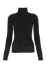 Black Stretch Wool Blend Top