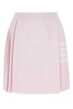 Thom Browne Woman Pastel Pink Viscose Blend Mini Skirt