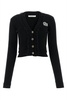 Black Wool Blend Cardigan