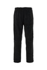 Black Polyester Blend Pants