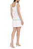 BOTTEGA VENETA White Knit Dress with Contrast Intarsia and Pleated Skirt for Women - SS22 Collection