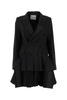 Black polyester blend blazer