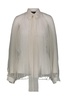 Rochas Bow Shirt In Lurex Striped Silk Chiffon Clothing