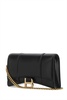 Balenciaga Woman Black Leather Hourglass Clutch