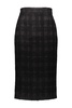 Rochas Pencil Skirt In Solid Check Boucle Clothing