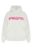 Balenciaga Logo Print Ribbed Hem Hoodie