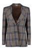 Gucci Logo Patch Checked Single-Breasted Blazer