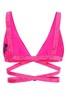 Versace Woman Fuchsia Stretch Velvet Bikini Top