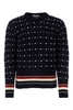 Thom Browne Man Midnight Blue Wool Blend Sweater