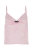 Miu Miu Woman Pastel Pink Satin Tank Top