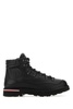 Moncler Man Black Leather Peka Trek Ankle Boots