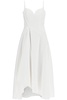 ALEXANDER MCQUEEN Sweetheart Midi Dress with Asymmetrical Hem