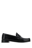 Saint Laurent Man Black Leather Magnum Loafers