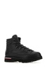 Moncler Man Black Leather Peka Trek Ankle Boots