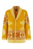 Alanui Icon Pattern Jacquard Fringed Detailed Cardigan