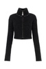 Alessandra Rich Zip-Up Rib-Knit Cardigan