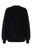 Black stretch polyester blend sweater