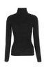 Black Stretch Wool Blend Top