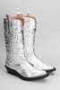 Texan Boots In Silver Polyester