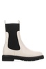 Salvatore Ferragamo Woman Ivory Leather Rook Ankle Boots