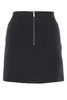 Black Stretch Cotton Blend Mini Skirt