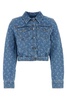 MARINE SERRE Lunar Print Cropped Denim Jacket