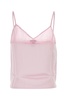 Miu Miu Woman Pastel Pink Satin Tank Top